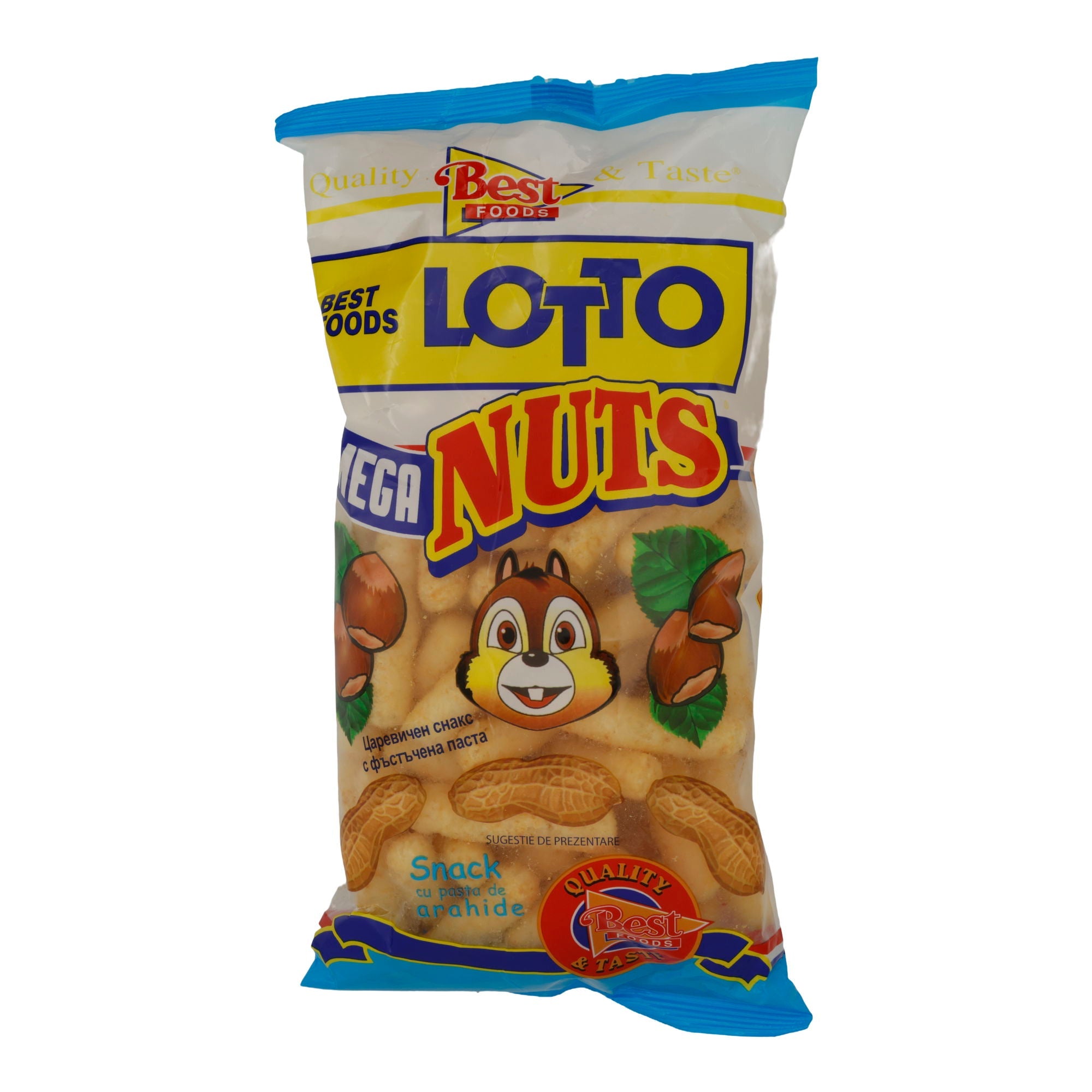 Snack Best Foods | Lotto Mega Nuts | Knusprig, mit Erdnusspaste | 60 g BEST FOODS